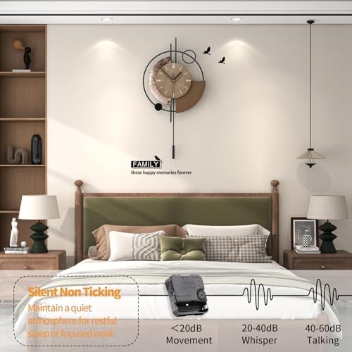 FLEBLE Large Wall Clock Decorative Modern Wall Clocks - Image 5