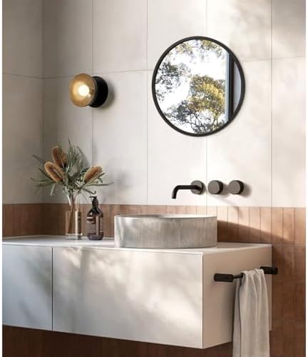 JJUUYOU Circle Wall Mirror 24 Inch Large Round Wall Mounted Antique Mirror - Image 3