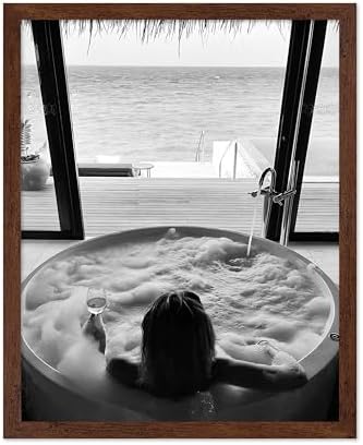 Poster Master Bath with Wine Poster by PosterMaster