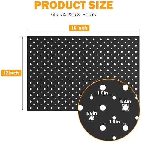 Pegboard Smith Metal Pegboard Panels, Wall-Mounted Pegboard Organizer System - Image 2