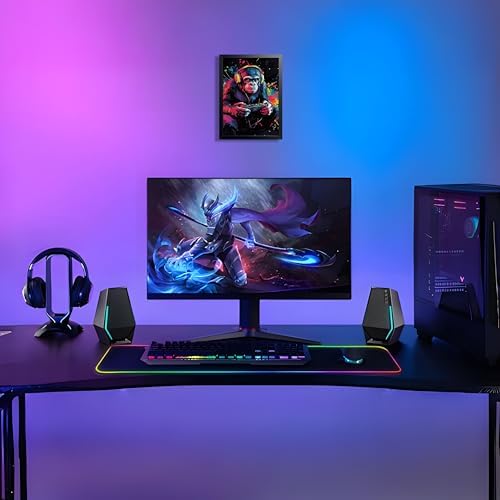 Gamer Monkey Wall Art, Gorilla Playing Video Game - Image 2