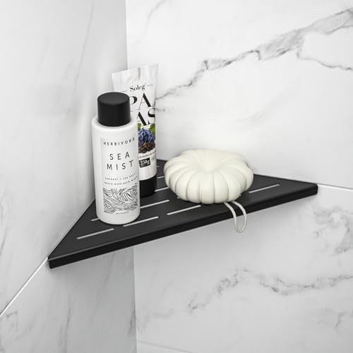 Corner Shower Shelf 10" Matte Black by Bernkot