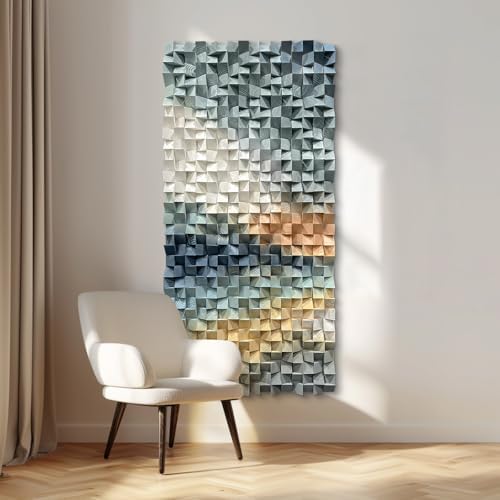 LIUZEYUE Extra Large Carved Wood Wall Art, Mosaic Texture, Wood Texture by Unknown
