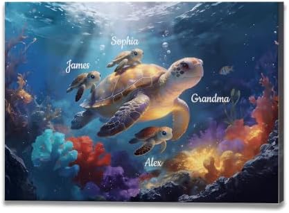 Ipplee Custom Canvas Print Sea Turtle Family by Unknown