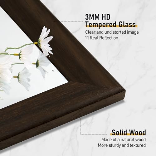 Rustic Wood Wall Mirror for Bathroom, Rectangle Large 30 x 40 inch Mirror - Image 4
