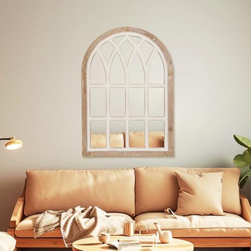 Farmhouse Window Pane Mirror, Large Decorative White Wall Mirror - Image 7