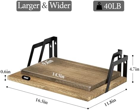 SRIWATANA Carbonized Black Deep Floating Shelves - Image 3