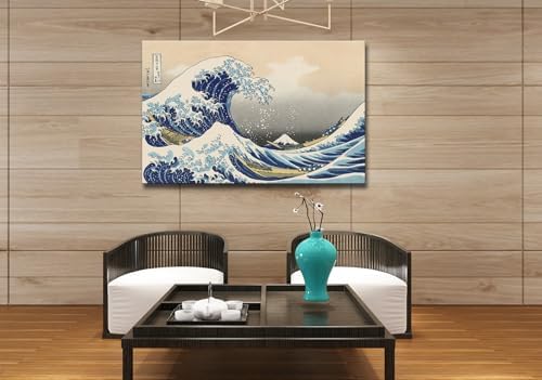 OKEXCKK The Great Wave off Kanagawa by Katsushika Hoki Wall Art Decor, Classic - Image 3
