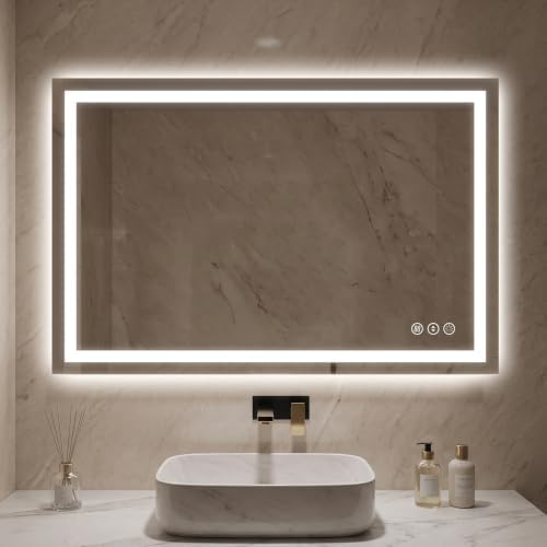 Kosmonia 32x48 Inch LED Bathroom Mirror by Kosmonia