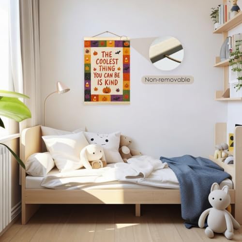 madalo Fall Halloween Kids Room Wall Art Poster Hanger Frame 12x16 Inch - Image 3