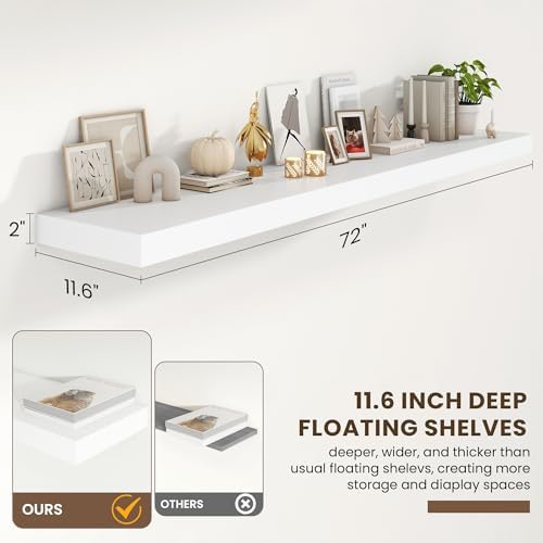 FLYJOE 72 Inch Floating Shelves - Image 3