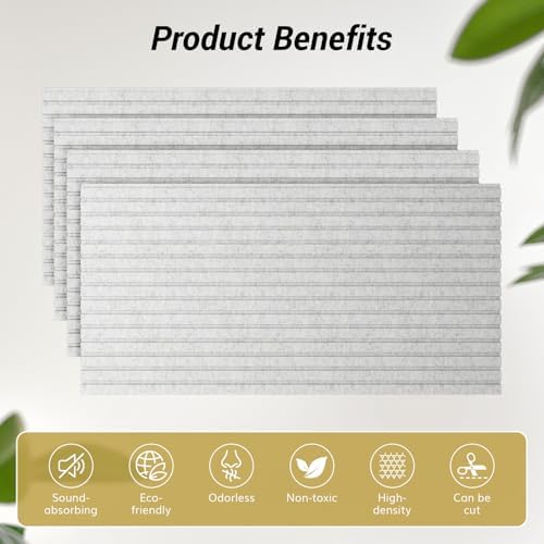 TONOR Dual-Layer Thickened Acoustic Wall Panels-8 Pack 47.2"x23.6"x0.72" - Image 6