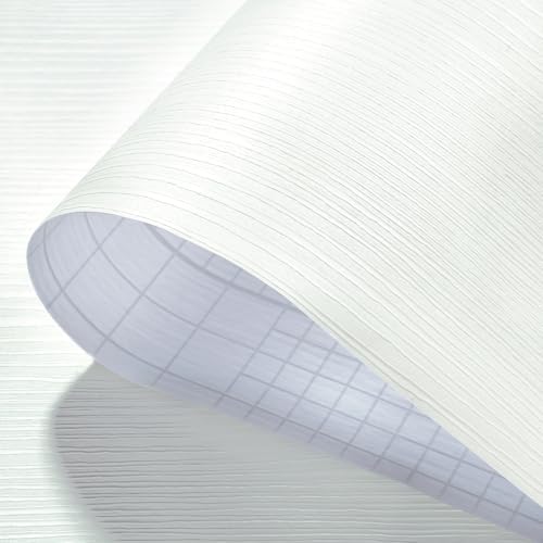 15.8x317 White Textured Peel and Stick Wallpaper - Image 6