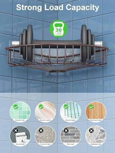SMARTAKE 2-Pack Corner Shower Caddy, SUS304 Stainless Steel - Image 2