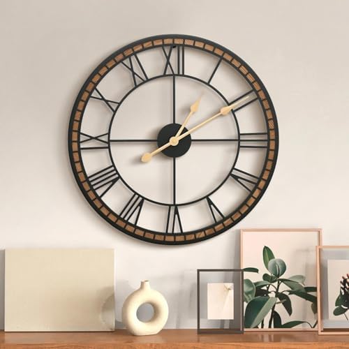 Micasso Modern Farmhouse Decorative Clock: 20 inch Battery Operated by Micasso