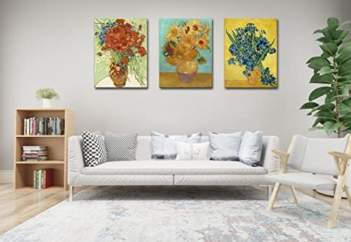 OKEXCKK Sunflowers of Vincent Van Gogh Wall Art, Irises Flower Paintings - Image 5