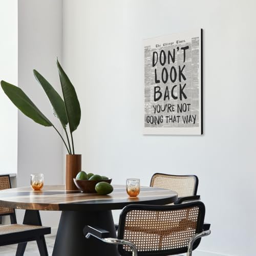 Black and White Retro Newspaper Wall Art Trendy Inspirational Quote Poster - Image 6
