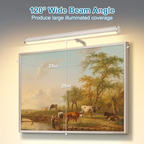 LED Picture Lights for Paintings Plug in, 14 inch 4W Adjustable Art Light - Image 3