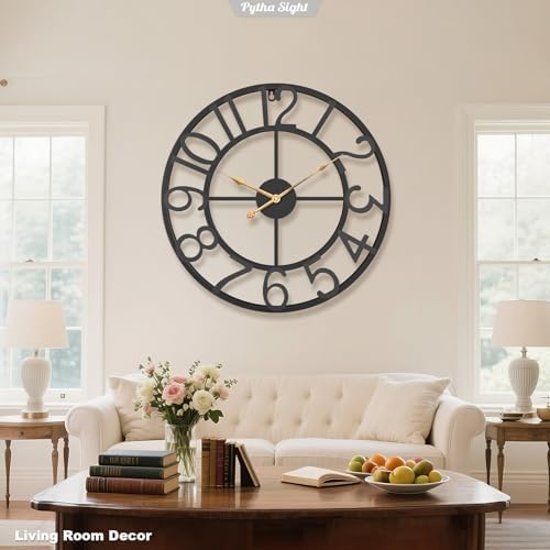 Pytha Sight 24 Inch Arabic Numerals Large Wall Clocks - Image 4