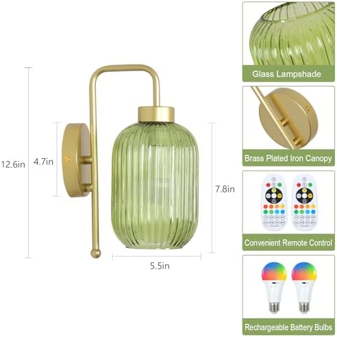 Gold Wireless Sconces Set of 2 - Image 4