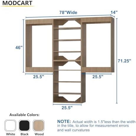 Modular Closet System, Wood Tower Closet Storage - Image 2