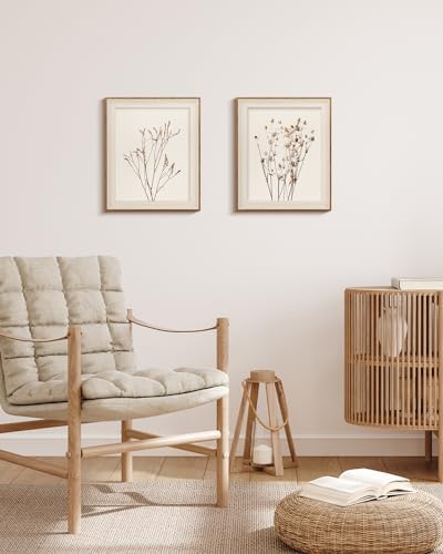 VIYYIEA Framed Dried Botanical Print Wall Art Set - Image 3