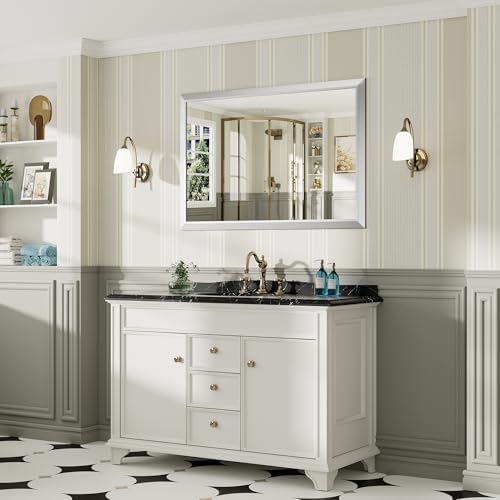 Briivue Bathroom Wall Mirror, 48x32 Inch - Image 4