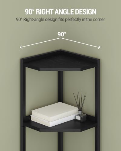 Hzuaneri Corner Shelf Stand 7-Tier Corner Bookshelf Storage Standing Shelf - Image 6