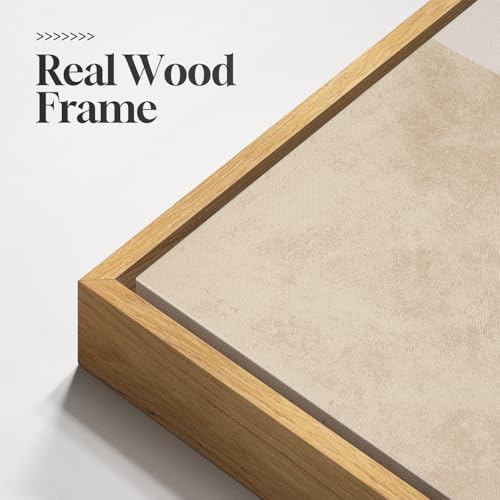 Framed Neutral Brown Boho Abstract Wall Art - Image 5