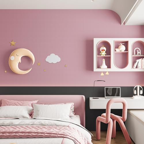 Abyssaly Pink Contact Paper Pink Peel and Stick Wallpaper Self-Adhesive - Image 2