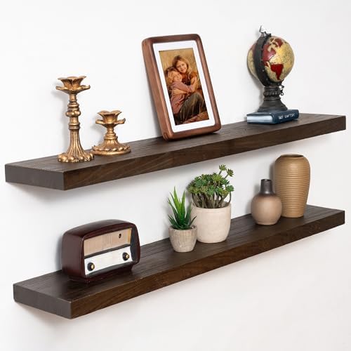Marsmiles 36in Solid Wood Floating Shelves by Marsmiles