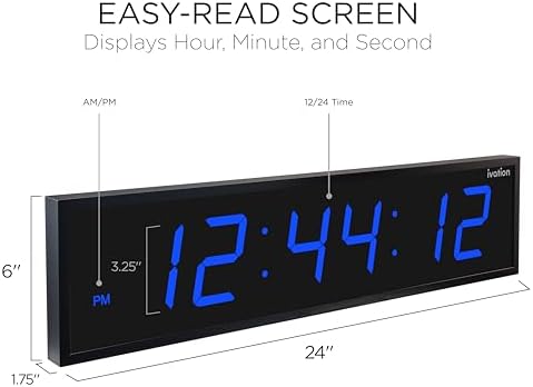 Ivation Oversized Digital Wall Clock - Image 2