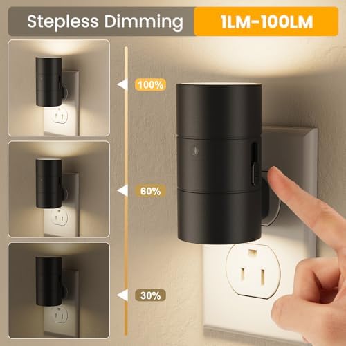 VOLISUN Night Light, Dimmable Led Night Lights Plug into Wall, Amber/3000K/4500K - Image 3
