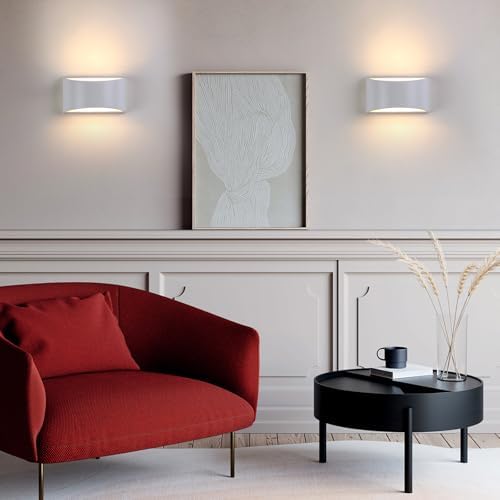 White Modern LED Wall Sconce Hardwired Indoor Wall Lights Up and Down Wall - Image 7