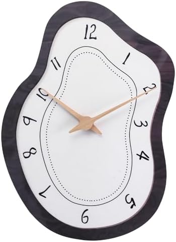 Mid Century Irregular Shape Retro Wall Clock, 14 x 10 Inch by SCOAGE