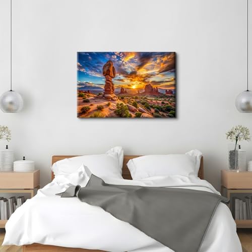 Large Desert Mountain Wall Art for Bedroom Nature Sunset Wall Decor Moab Utah - Image 4