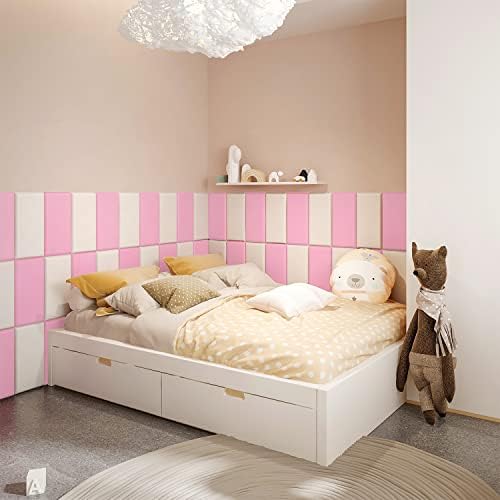 YLL YLL Peel and Stick Headboard White Upholstered Wall Panels Pack of 4 Panels - Image 5
