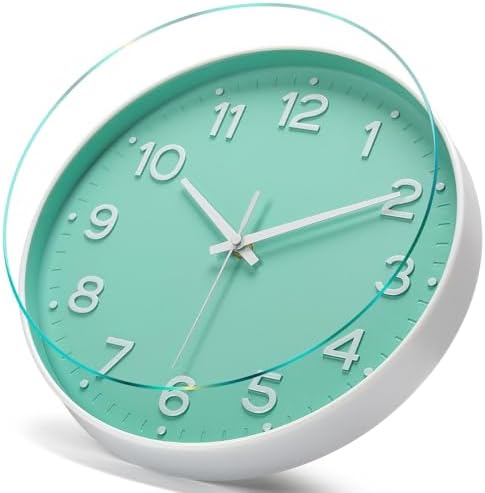 MEIRED Wall Clock 12 Inch Silent Non Ticking Battery Operated Round Wall Clock - Image 3