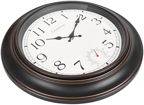 18" Indoor Outdoor Retro Large Wall Clock Battery Operated Silent - Image 6