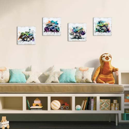 Rustic Monster Truck Wall Art Car Room Wall Decor - Image 4