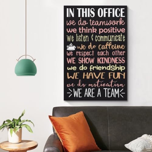 WBYMZWP We Are A Team' Poster Motivational Poster Canvas Wall Art Aesthetic - Image 4