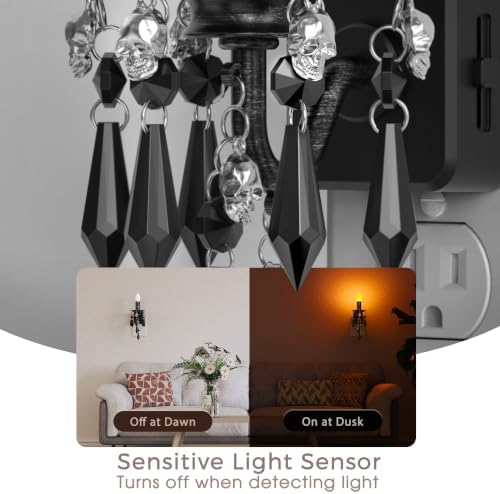 Briignite Halloween Chandelier Night Light Plug in, Dusk to Dawn - Image 3
