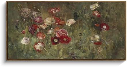 InSimSea Extra Large Framed Vintage Wall Art, Rustic Floral by InSimSeaArt