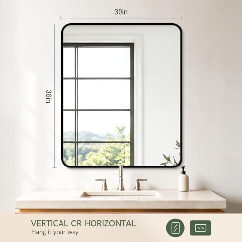 Bathroom Vanity Mirror, 36”x30” Wall Mirror - Image 2