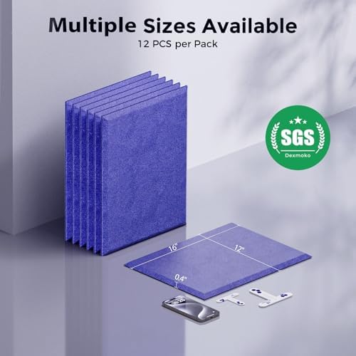 12 Pack Self-Adhesive Acoustic Panels, 2nd Generation Sound Absorbing Panel - Image 7