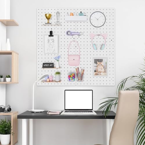 FZK Modular Plastic Peg Board Wall Organizer Kit - Image 2