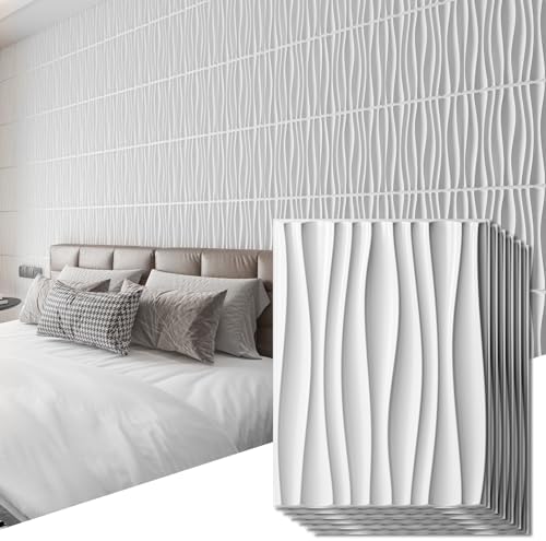 Art3d PVC Wavy Textured 3D Wall Panels, 15.7 x 11.8 Inch by Art3d