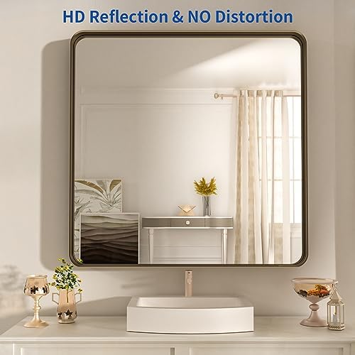 WEER Bronze Bathroom Vanity Mirror 36X30 Inch - Image 2