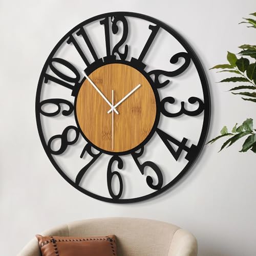 LEIKE 30" Oversized Large Wall Clocks, Non Ticking, Battery Operated Modern - Image 2
