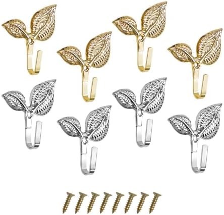 8pcs Iron Leaf Wall Hooks by Unknown